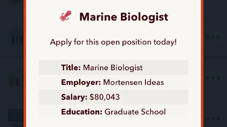become a marine biologist in bitlife