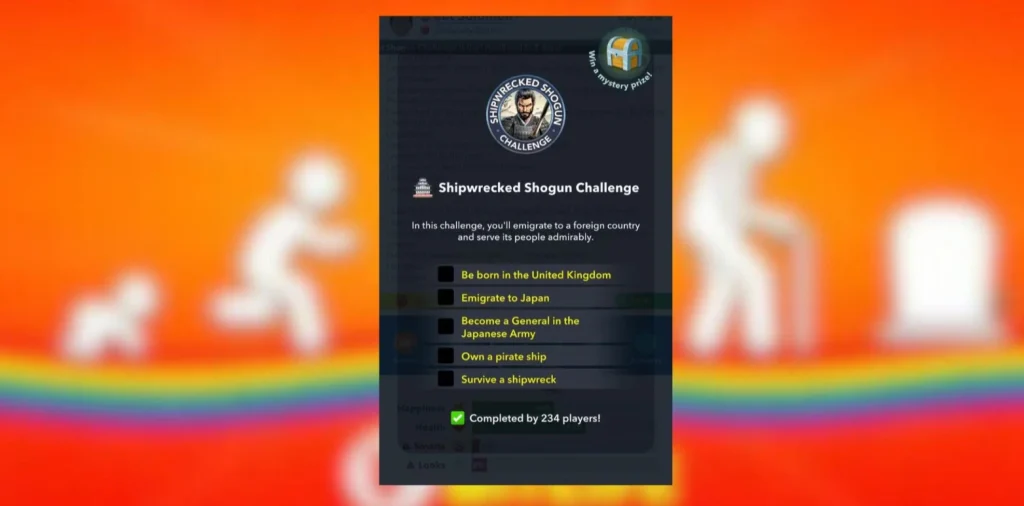 bitlife shipwrecked shogun challenge