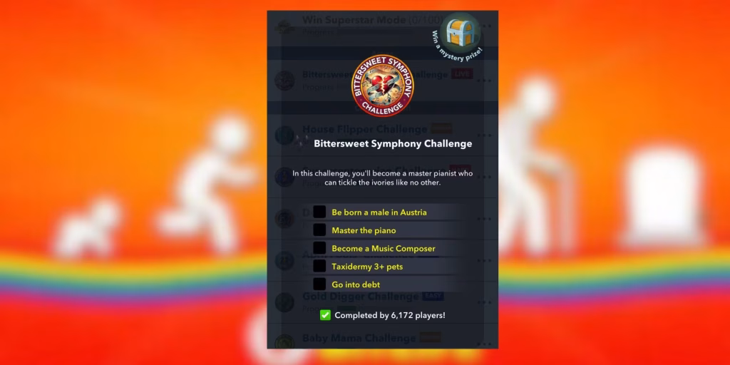 bittersweet symphony challenge in bitlife