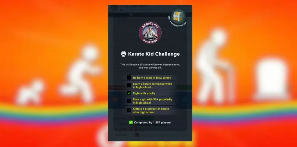the karate kid challenge in bitlife